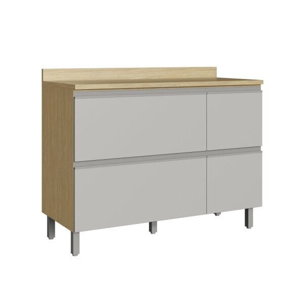 Balcão Com Tampo Cairo Casamia Louro Freijo/off White