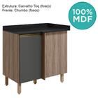 Balcao Com Tampo Canto Reto Mdf Kali 12227 Nicioli