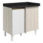 Balcao Com Tampo Canto Reto Mdf Kali 12227 Nicioli