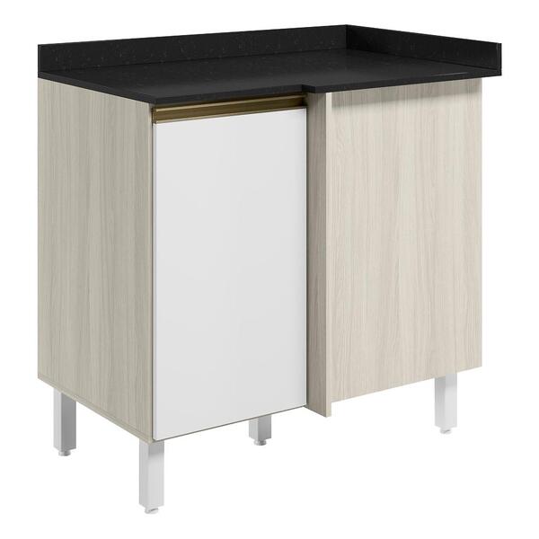 Balcao Com Tampo Canto Reto Mdf Kali 12227 Nicioli