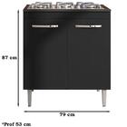 Balcao Com Tampo Cooktop 79 Cm 2 Portas Catarina Reajl