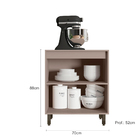 Balcão Com Tampo E 2 Portas Petra Cor Cappuccino Off White Po