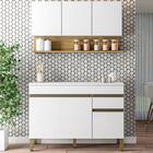 Balcao Com Tampo E Armario Aereo 120 Cm Line Ktp