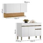 Balcao Com Tampo E Armario Aereo 120 Cm Line Ktp