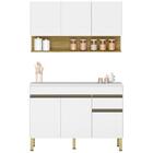 Balcao Com Tampo E Armario Aereo 120 Cm Line Ktp