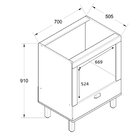 Balcão Com Tampo E Espaço Para Forno 100% Mdf Verde Mint