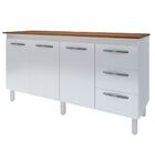 Balcão Com Tampo Emily 160 Cm Branco Savana Moblis