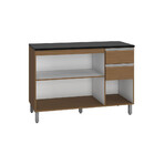 Balcão Com Tampo Evidence 3 Portas 2 Gavetas Mdp Poliman Móve