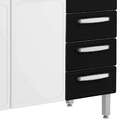 Balcão Com Tampo Evidence Aço 120cm 2 Portas 7126 Branco/pret