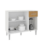 Balcão Com Tampo Para Cozinha Madri 105 X 83 Cm 3 Portas 1 Ga