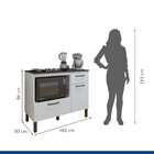 Balcão Cooktop 2 Portas 1 Gaveta Teresina  Branco