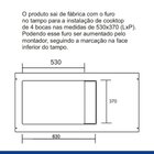 Balcão Cooktop 2 Portas 1 Gaveta Teresina  Branco