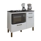 Balcão Cooktop 2 Portas 1 Gaveta Teresina  Branco