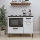 Balcão Cooktop 2 Portas 1 Gaveta Teresina  Branco