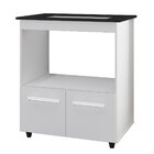 Balcão Cooktop 2 Portas 4 Bocas Mdp Com Pés Eliana Branco