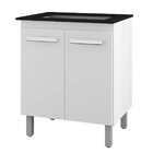 Balcão Cooktop 2 Portas 5 Bocas Mdp Uv Pés Reguláveis Jasmim