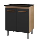 Balcão Cooktop 2 Portas 5 Bocas Mdp Uv Pés Reguláveis Jasmim