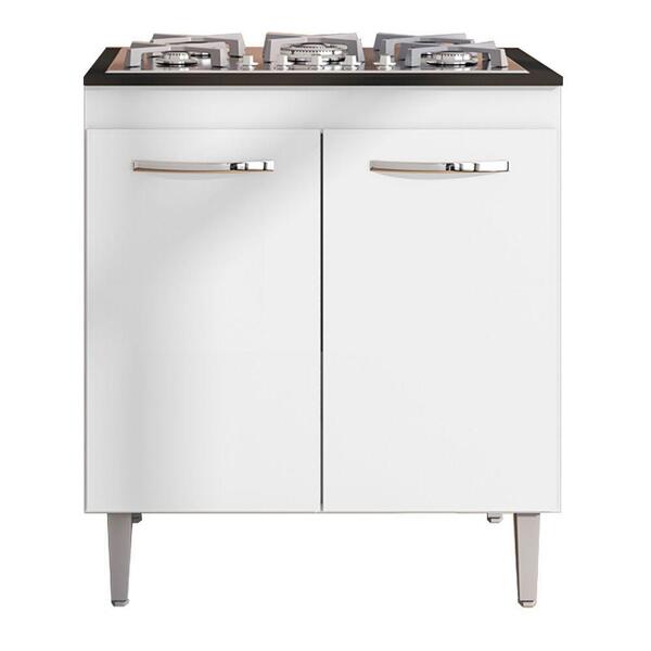Balcão Cooktop 2 Portas Catarina Branco 1768 Ajl Móveis