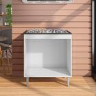 Balcão Cooktop 2 Portas Catarina Branco 1768 Ajl Móveis