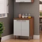 Balcao Cooktop 2 Portas Com Tampo Ebano / Fendi