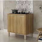 Balcão Cooktop 4 Bocas 2 Portas Montreal Sallêto Móveis Carva