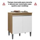 Balcão Cooktop Andréia 79cm Com 2 Portas - Ajl Móveis