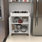 Balcão Cooktop Auxiliar Cozinha 2 Portas 90x70cm Netmobil - B