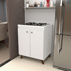 Balcão Cooktop Auxiliar Cozinha 2 Portas 90x70cm Netmobil - B