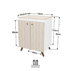 Balcão Cooktop Auxiliar Cozinha 2 Portas 90x70cm Netmobil - D