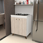 Balcão Cooktop Auxiliar Cozinha 2 Portas 90x70cm Netmobil - D