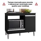 Balcão Cooktop Carla 105cm Com 1 Porta - Ajl Móveis