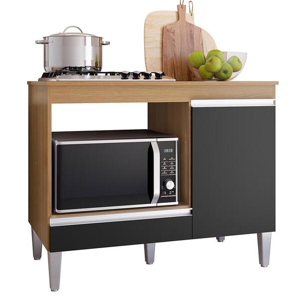 Balcão Cooktop Carla 105cm Com 1 Porta - Ajl Móveis