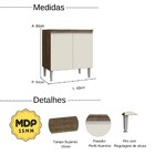 Balcão Cooktop Com Tampo 80cm 2 Portas Athena Megasul