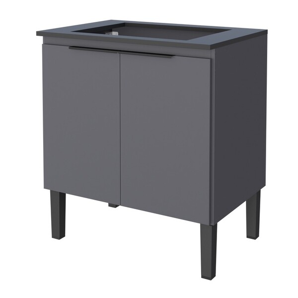 Balcão Cooktop De Cozinha Montado Em Madeira 5 Bocas Cinza C/