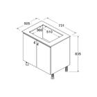 Balcão Cooktop Ditália 2 Portas Ba-115 Branco