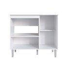 Balcão Cooktop E Forno Em Mdp 102cm Lais Branco