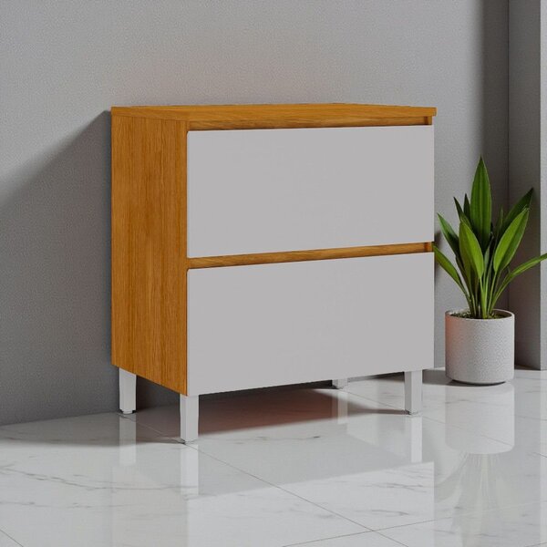 Balcão Cozinha 1 Porta 1 Gaveta 80cm Com Tampo 100% Mdf Lúmin