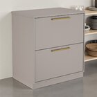 Balcão Cozinha 1 Porta 1 Gaveta 80cm Com Tampo 100% Mdf Rodap