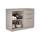 Balcão Cozinha 1 Porta 3 Gavetas 120cm Com Tampo 100% Mdf Rod