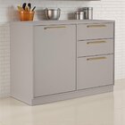 Balcão Cozinha 1 Porta 3 Gavetas 120cm Com Tampo 100% Mdf Rod