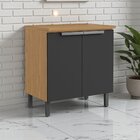 Balcão Cozinha 2 Portas 80cm Com Tampo 100% Mdf Dobradiças Sl