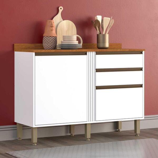 Balcao Cozinha 2 Portas Perola Salleto