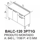 Balcão Cozinha 3 Portas 1 Gaveta Acácia 100% Mdf Itatiaia Cas