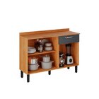 Balcão Cozinha 3 Portas 1 Gavetas 120cm Com Tampo Vegas Itati