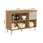 Balcão Cozinha 3 Portas 2 Gavetas 120cm Com Tampo 100% Mdf Do