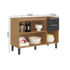 Balcão Cozinha 3 Portas 2 Gavetas 120cm Sem Tampo 100% Mdf Do