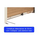 Balcão Cozinha 3 Portas 2 Gavetas 120cm Sem Tampo 100% Mdf Do
