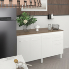 Balcão Cozinha Armário Gabinete Camila Branco Com Tampo Tampã