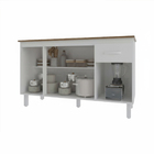 Balcão Cozinha Armário Gabinete Camila Branco Com Tampo Tampã