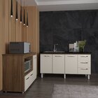 Balcão Cozinha Armário Gabinete De Pia 150 Cm Deise E Balcão